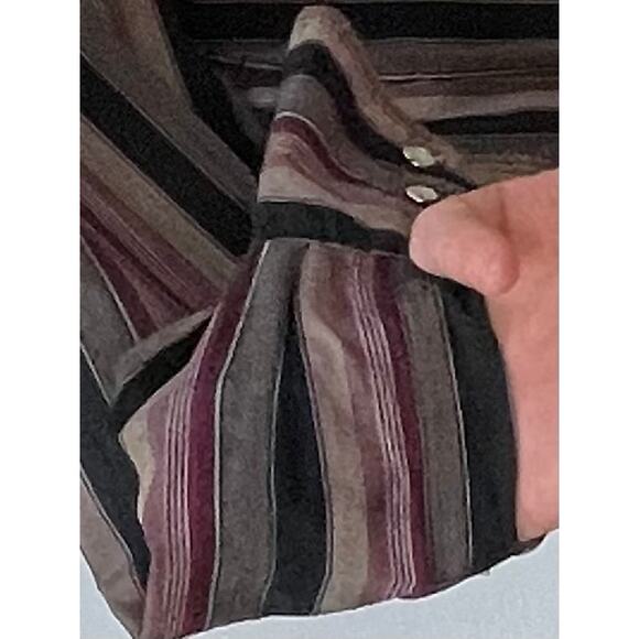 VTG Wrangler Cowboy Grunge Pearl Snap Shirt Striped Western Sz XL Cowboycore - Picture 9 of 9